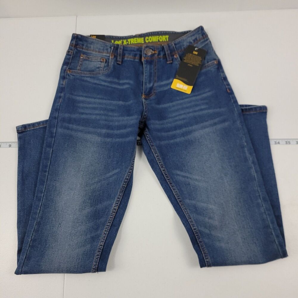 Lee x-treme comfort jeans slim 14 womens‎ 2632 denim blue 28x30 nwt